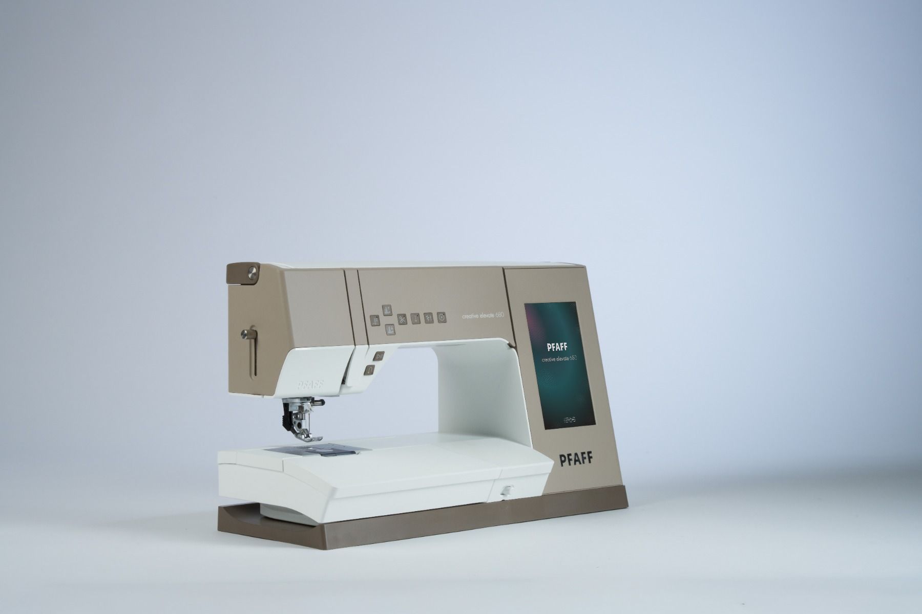 PFAFF creative elevate 680 sewing and embroidery machine — modular design with optional embroidery unit