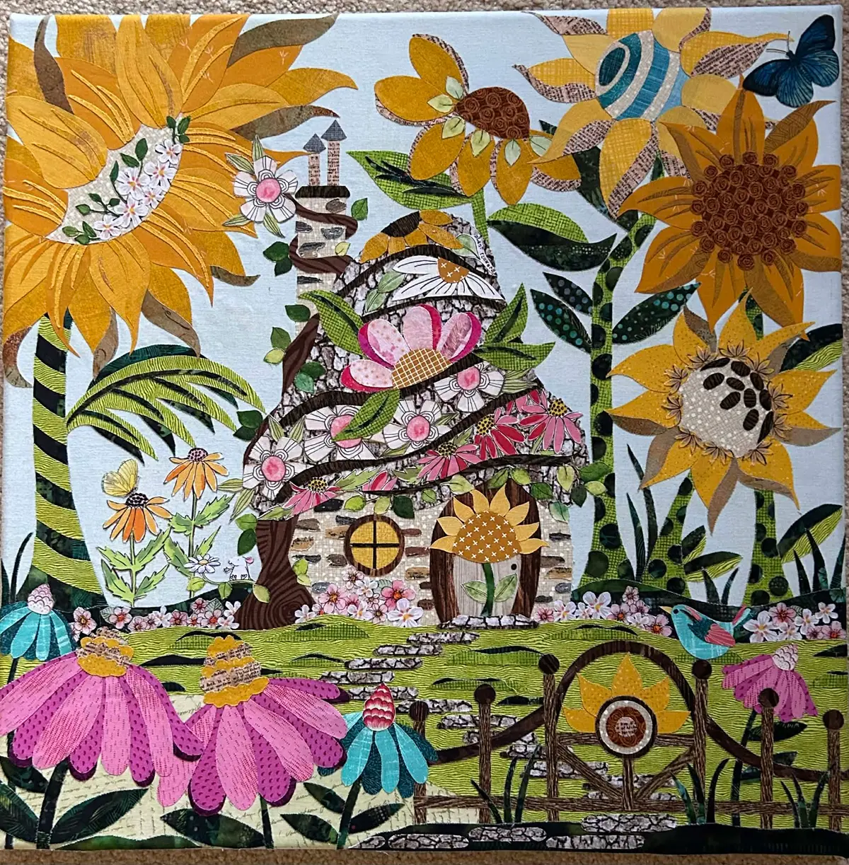 Patti D Sunflower House Collage