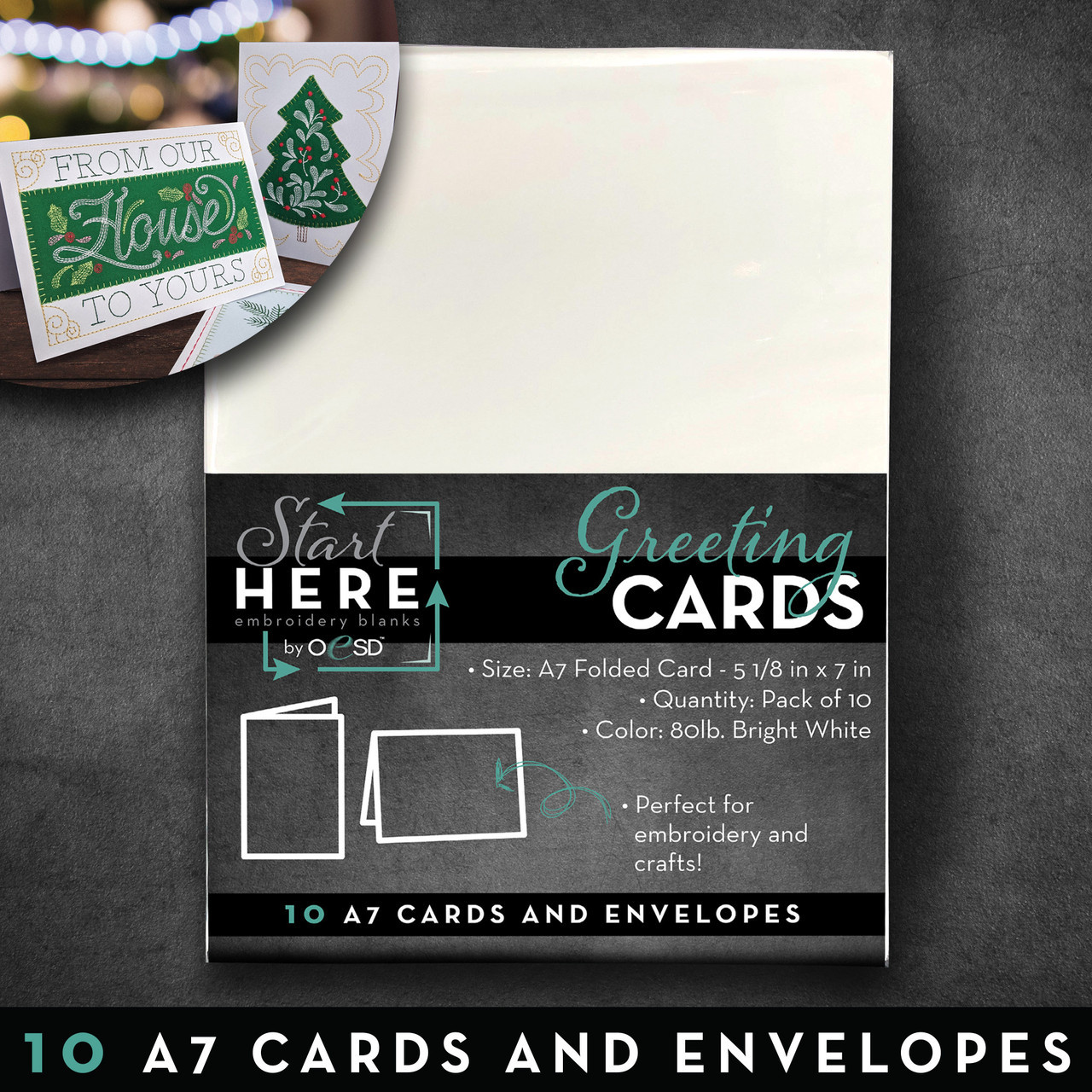 Blank Greeting Cards & Envelopes Size A7 10pk | Be Sew Bizzy